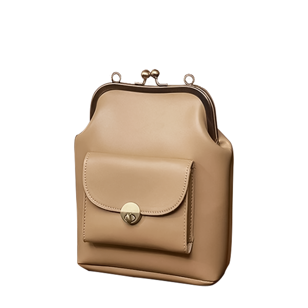 Sac en Cuir Vintage à Fermoir Baiser - L'Essentiel Rétro Chic de Grace