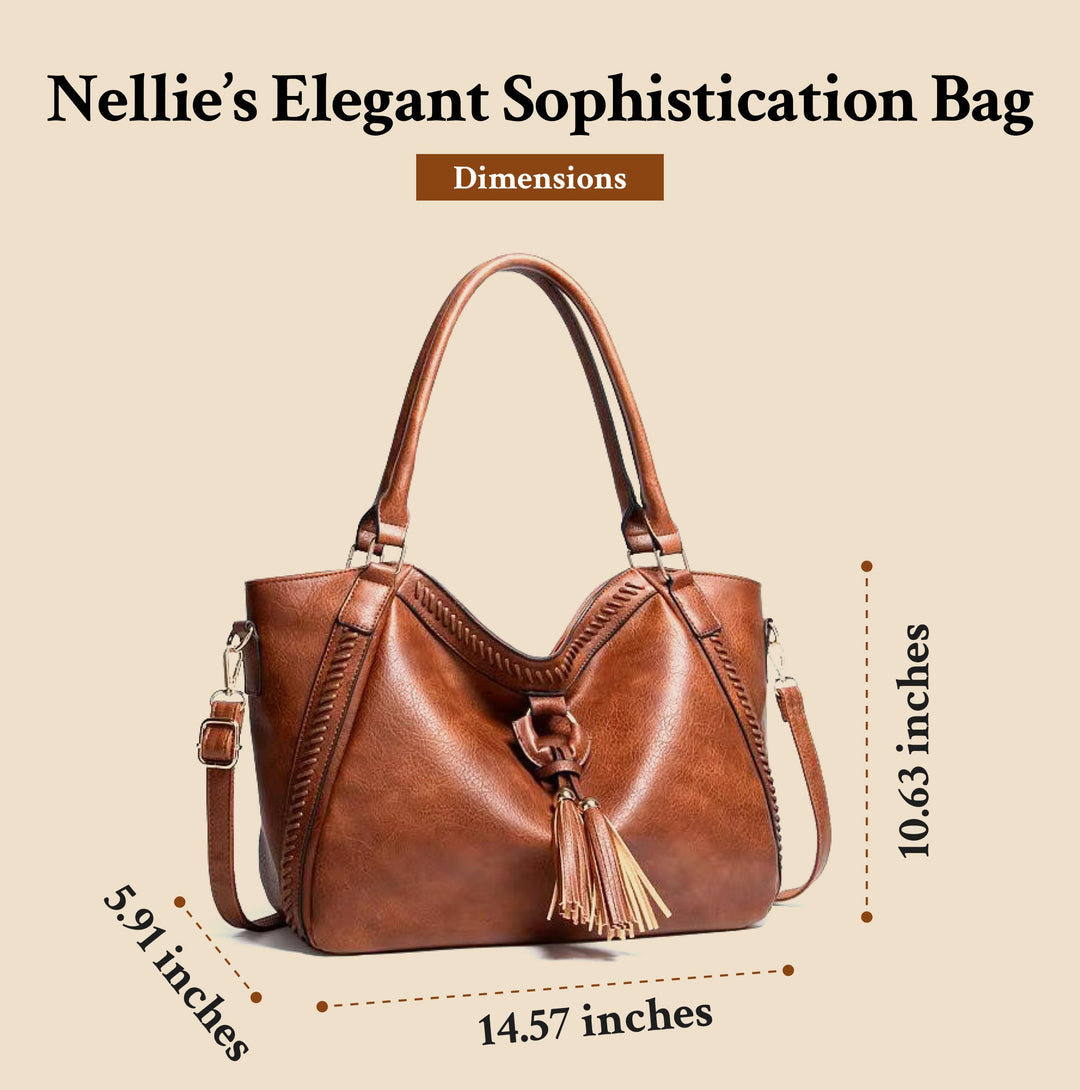 Sophistication Élégante de Nellie | Sac à Épaule en Cuir