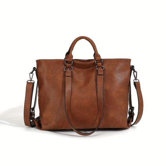 Élégance Classique de Charlotte | Sac Cabas Vintage en Similicuir