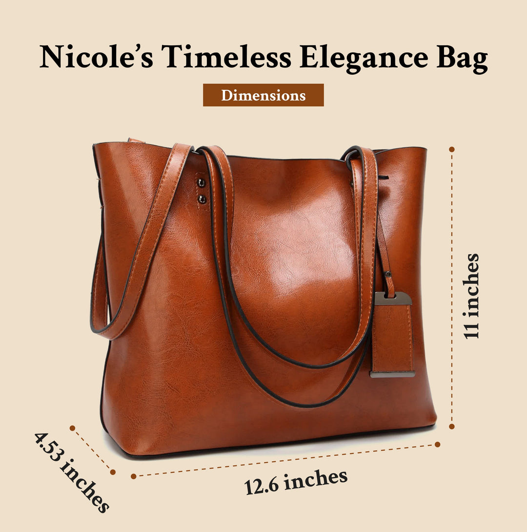 Élégance Intemporelle de Nicole | Sac à Main Vintage en Cuir
