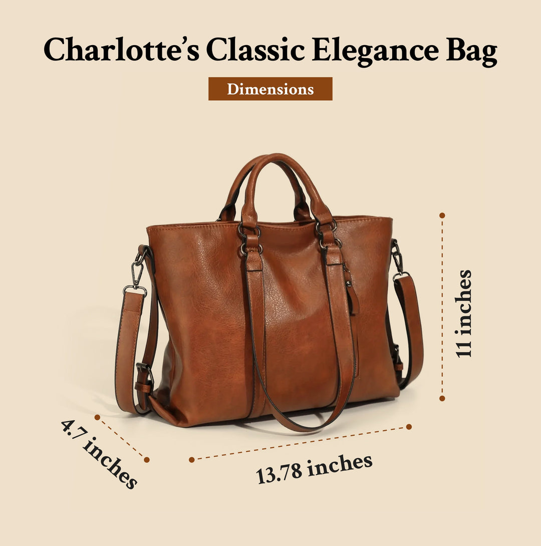 Élégance Classique de Charlotte | Sac Cabas Vintage en Similicuir