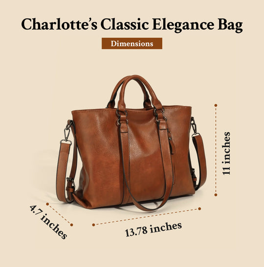 Élégance Classique de Charlotte | Sac Cabas Vintage en Similicuir