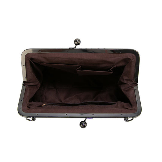 Sac à Main Vintage en Cuir avec Fermoir Baiser