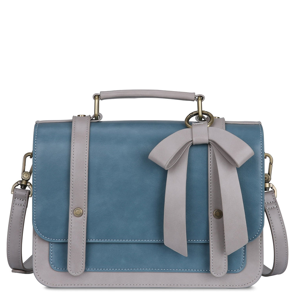 Sac à Détail Nœud Élégant – Noir et Gris Intemporel