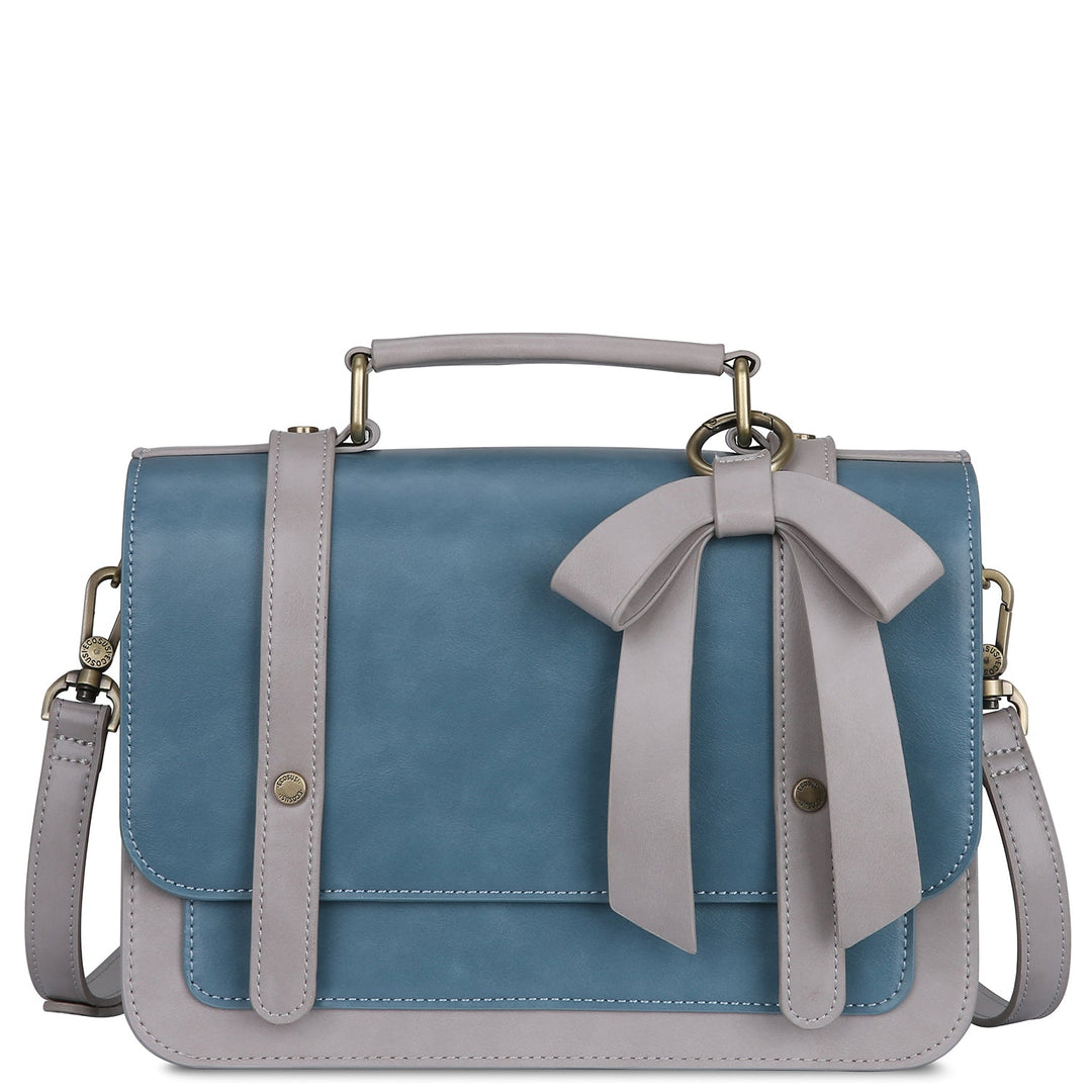 Sac à Détail Nœud Élégant – Noir et Gris Intemporel