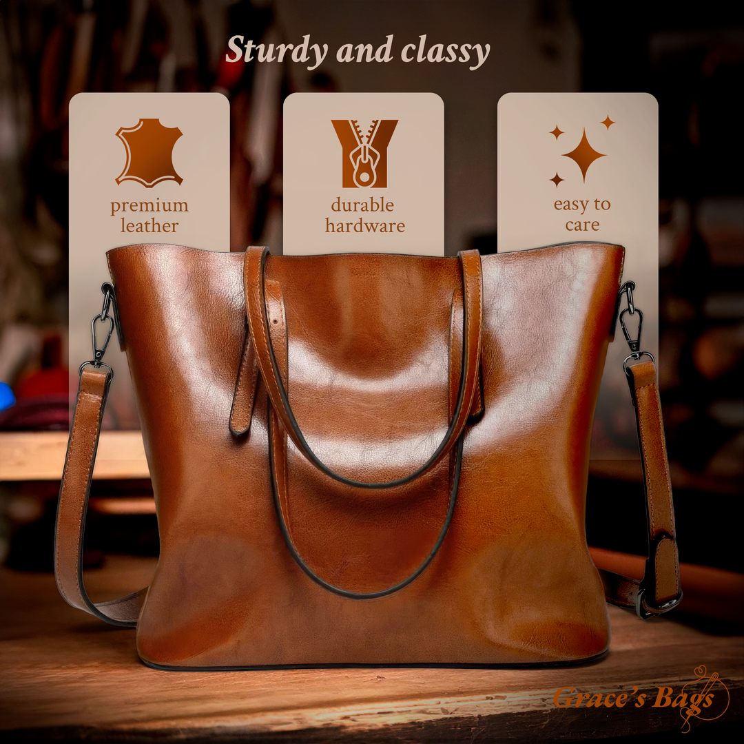 Élégance Intemporelle de Nicole | Sac à Main Vintage en Cuir