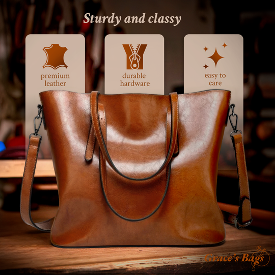 Élégance Intemporelle de Nicole | Sac à Main Vintage en Cuir
