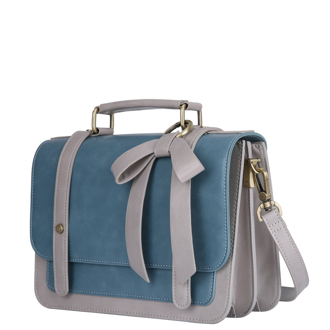 Sac à Détail Nœud Élégant – Noir et Gris Intemporel