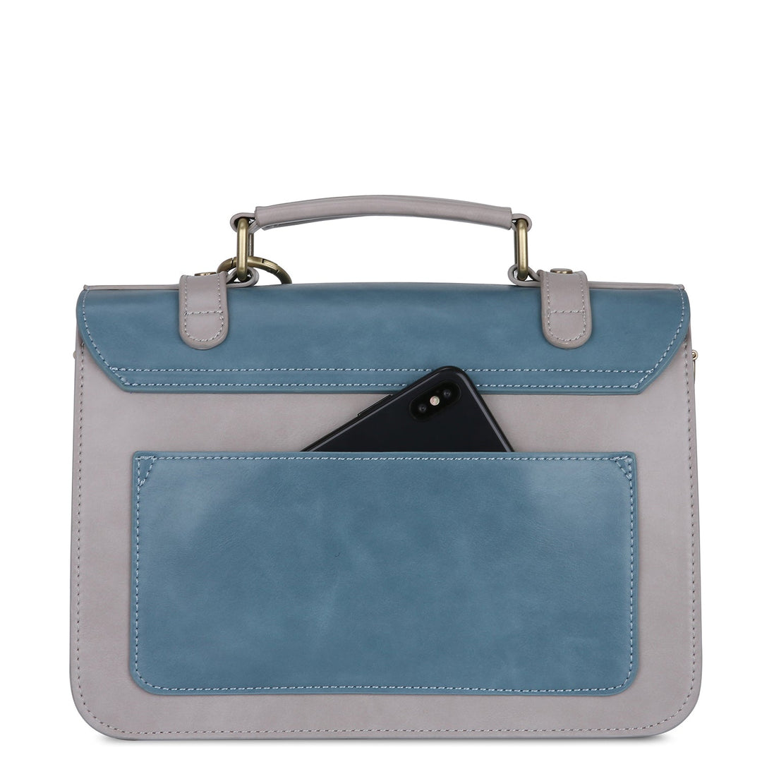 Sac à Détail Nœud Élégant – Noir et Gris Intemporel