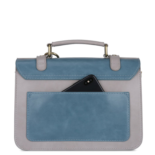 Sac à Détail Nœud Élégant – Noir et Gris Intemporel