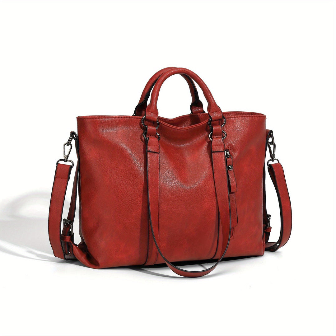Élégance Classique de Charlotte | Sac Cabas Vintage en Similicuir