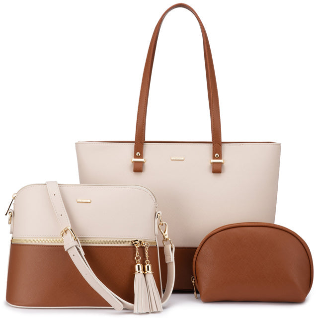 Ensemble Élégant de 3 Sacs en Cuir - Le Trio Polyvalent de Grace