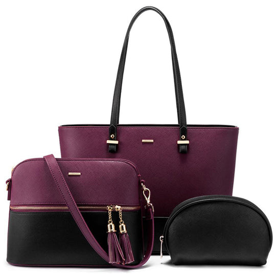 Ensemble Élégant de 3 Sacs en Cuir - Le Trio Polyvalent de Grace
