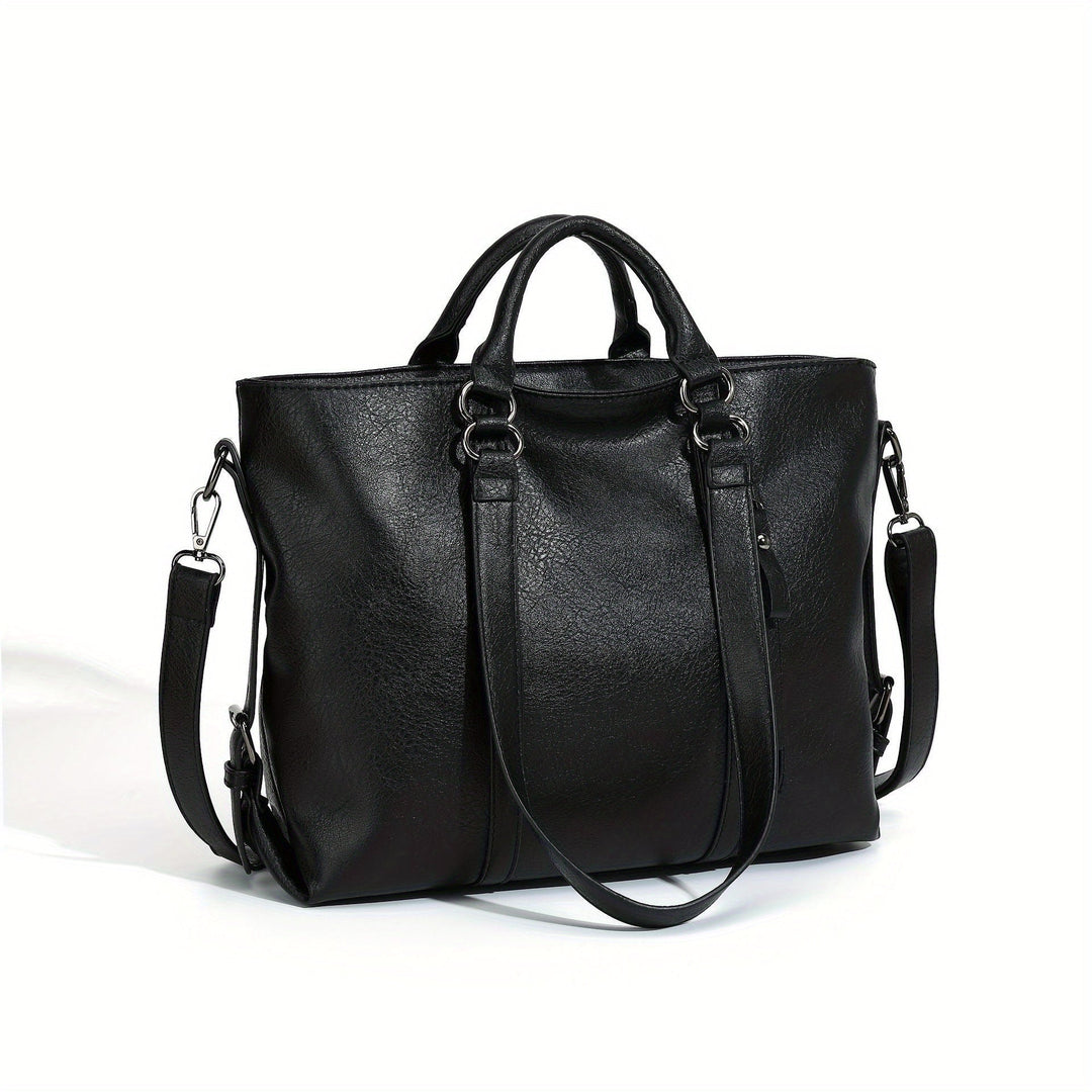 Élégance Classique de Charlotte | Sac Cabas Vintage en Similicuir