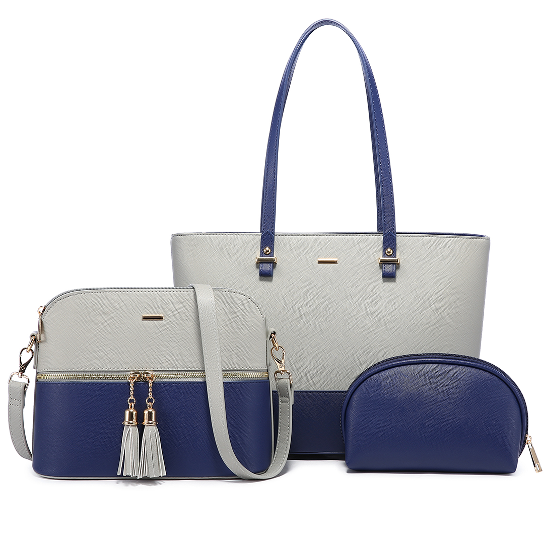 Ensemble Élégant de 3 Sacs en Cuir - Le Trio Polyvalent de Grace
