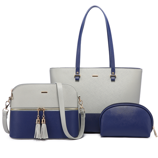 Ensemble Élégant de 3 Sacs en Cuir - Le Trio Polyvalent de Grace
