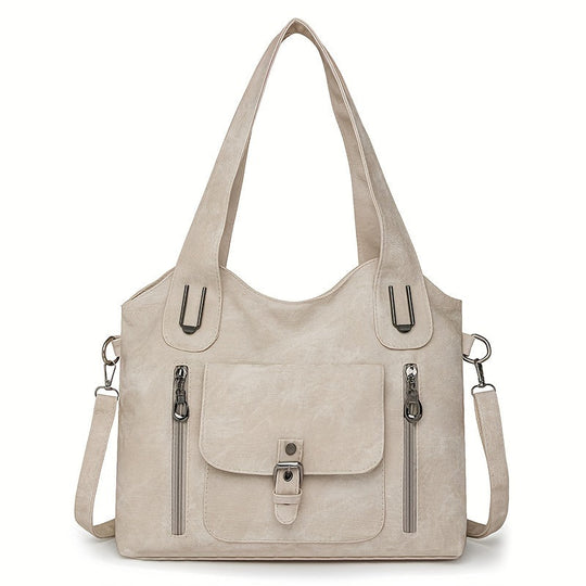 Le Charme Vintage d'Elise | Sac d'Épaule en Cuir Synthétique