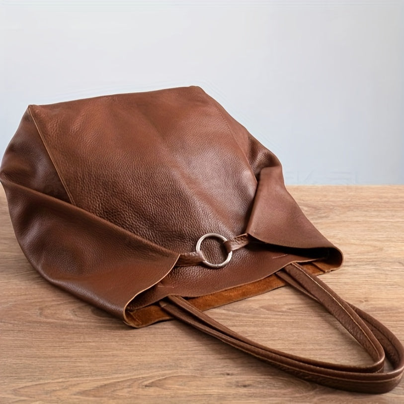 Douceur Rétro de Renee | Grand Sac Cabas en Cuir PU