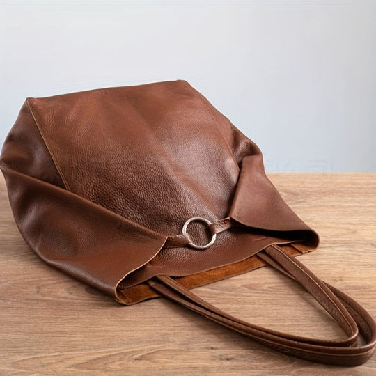 Douceur Rétro de Renee | Grand Sac Cabas en Cuir PU