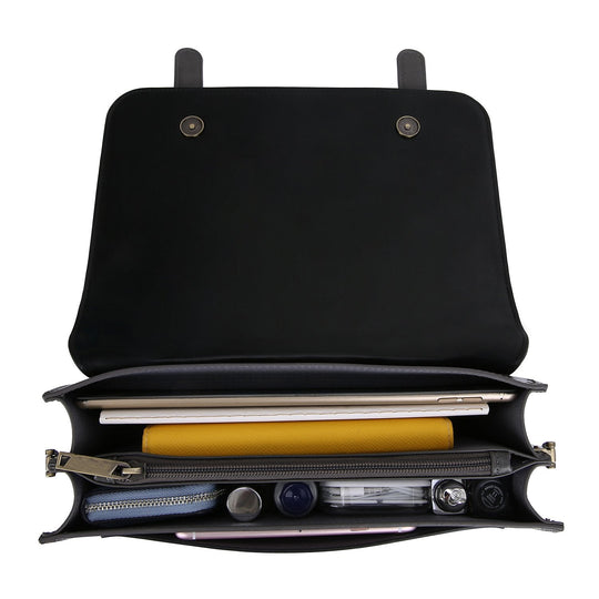 Sac à Détail Nœud Élégant – Noir et Gris Intemporel