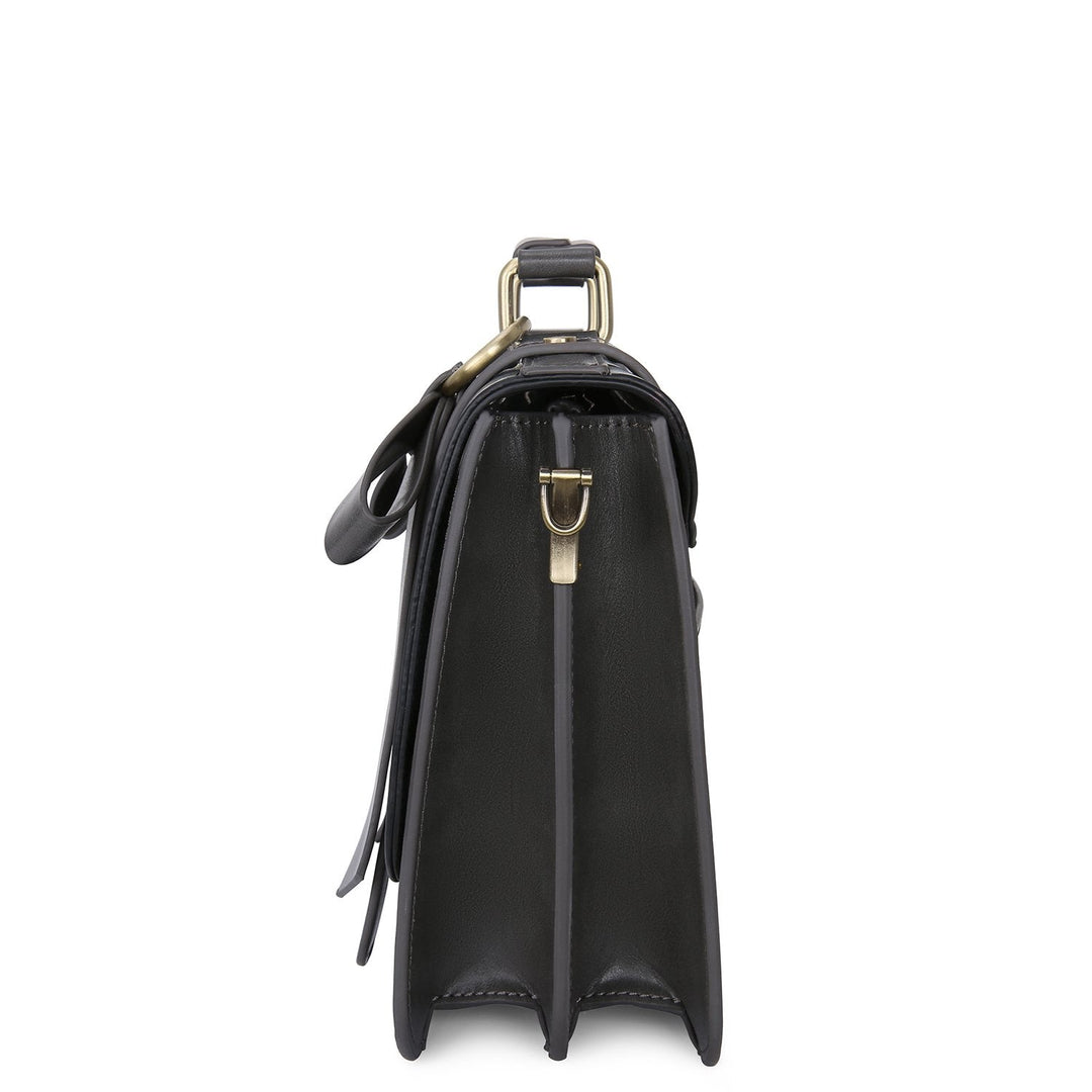 Sac à Détail Nœud Élégant – Noir et Gris Intemporel