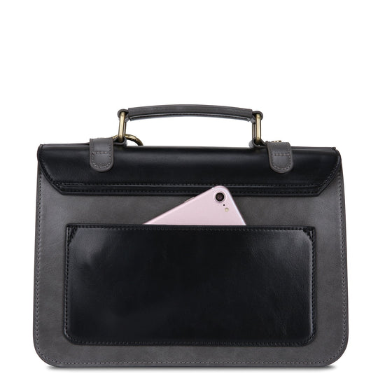 Sac à Détail Nœud Élégant – Noir et Gris Intemporel