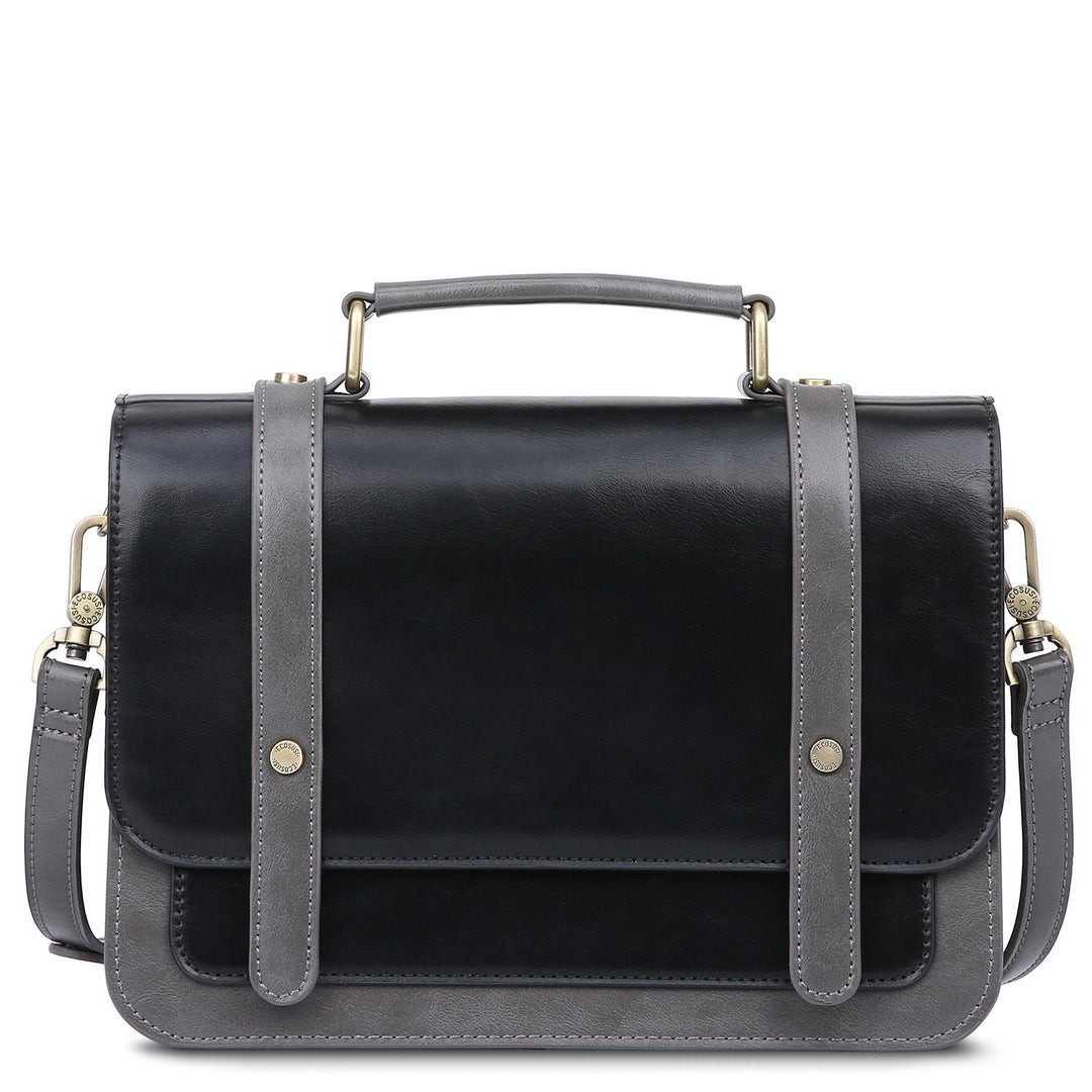 Sac à Détail Nœud Élégant – Noir et Gris Intemporel