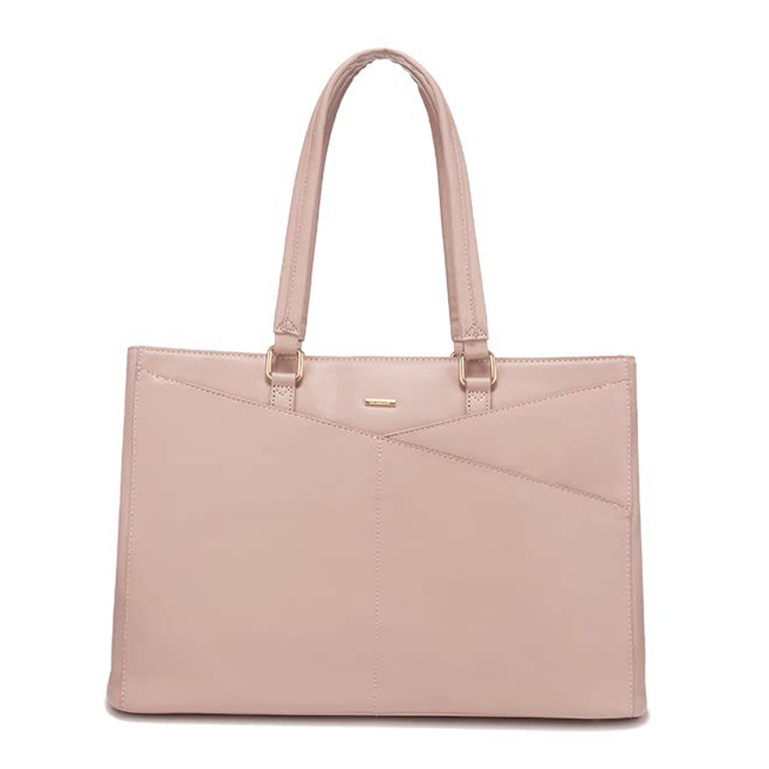 Cabas Élégant en Cuir Violet pour Ordinateur Portable