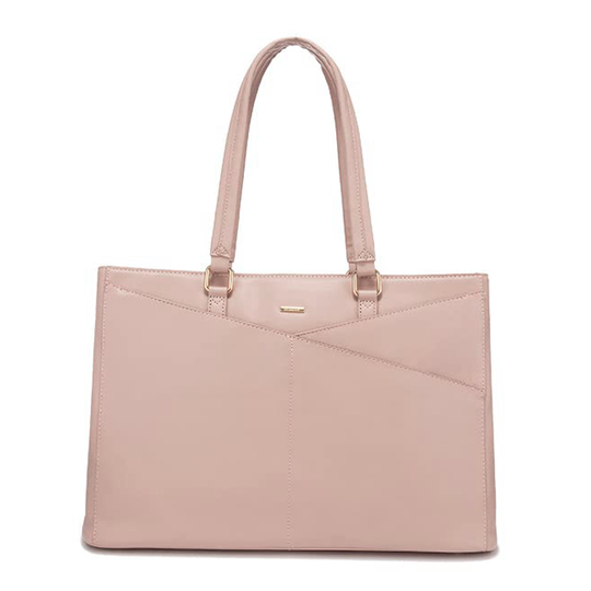 Cabas Élégant en Cuir Violet pour Ordinateur Portable