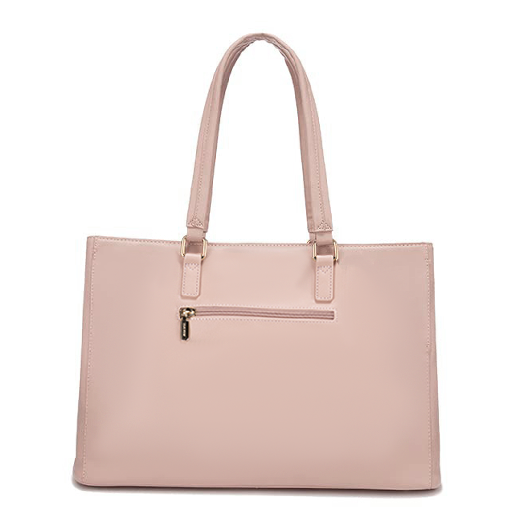 Cabas Élégant en Cuir Violet pour Ordinateur Portable