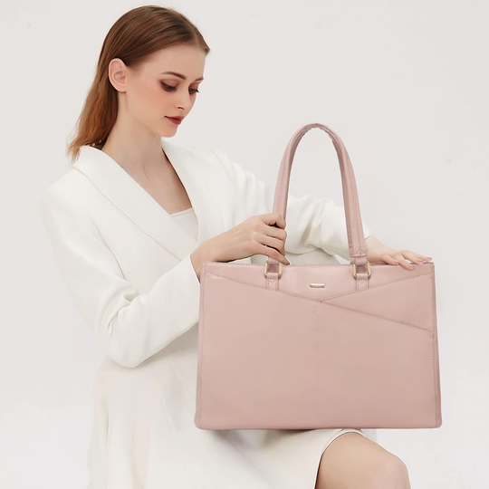 Cabas Élégant en Cuir Violet pour Ordinateur Portable