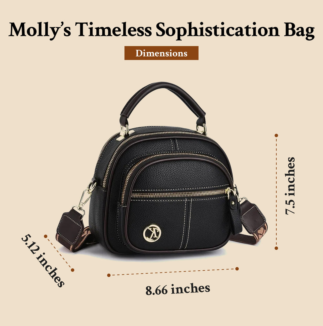 Sophistication Intemporelle de Molly | Sac en Cuir Stylé avec Bandoulière