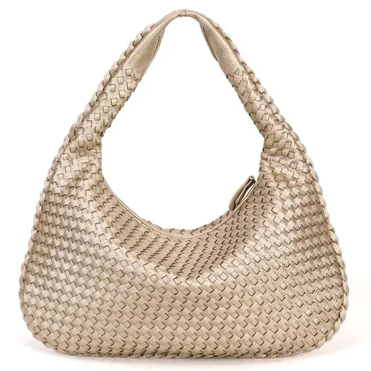 Sac Hobo en Cuir Tressé - Artisanat Intemporel de Grace