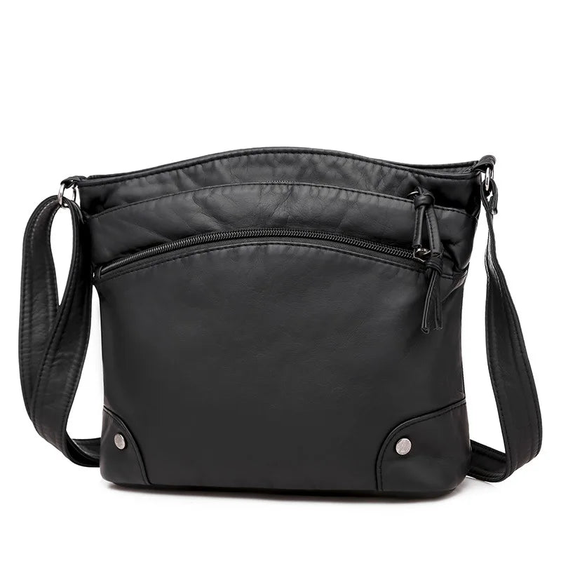 Charme Rétro de Grace | Sac Messager Anti-Vol en Cuir Souple