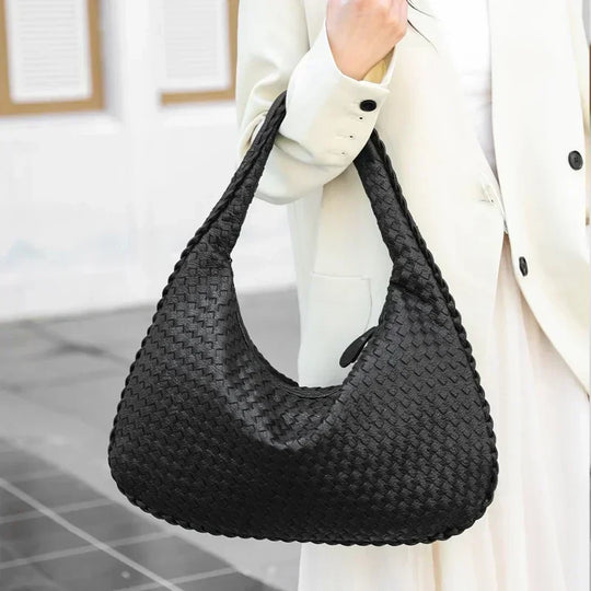 Sac Hobo en Cuir Tressé - Artisanat Intemporel de Grace