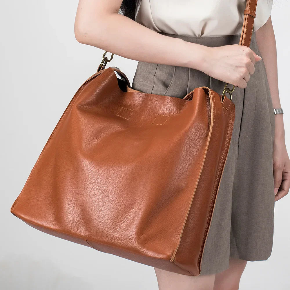 L’Élégance Intemporelle de Grace | Sac Cabas en Cuir de Vachette Véritable