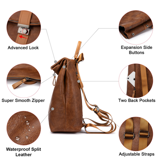 Sac à Dos en Cuir Unique - Style de Grace