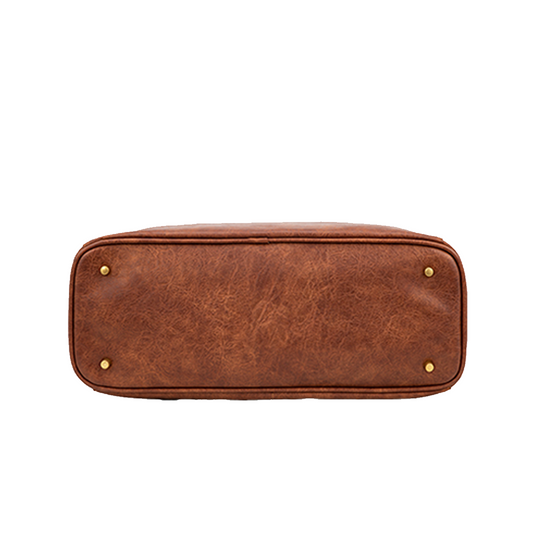 Cabas Élégant en Cuir Violet pour Ordinateur Portable
