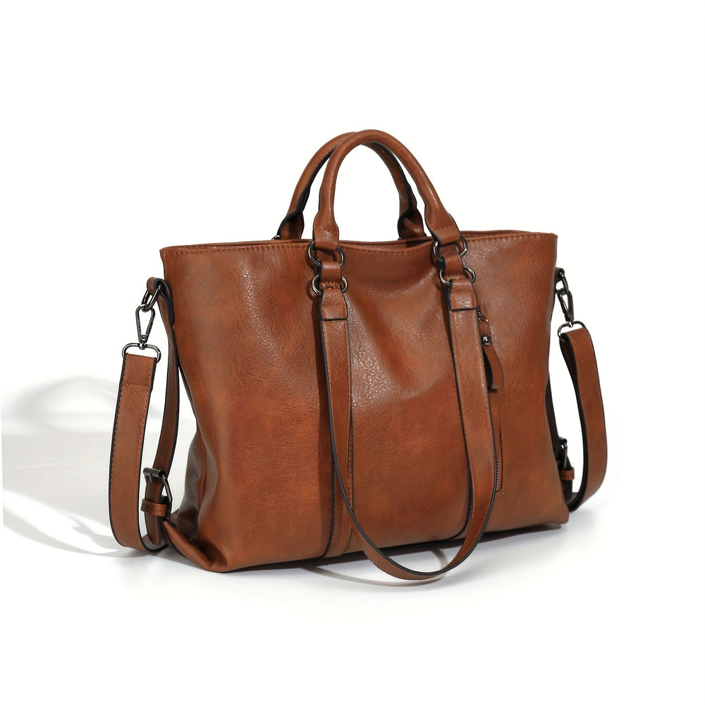 Élégance Classique de Charlotte | Sac Cabas Vintage en Similicuir