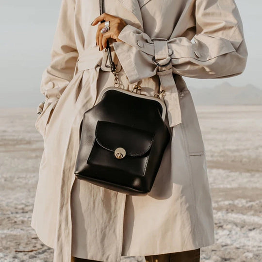 Sac Épaule Vintage Chic à Fermoir baiser
