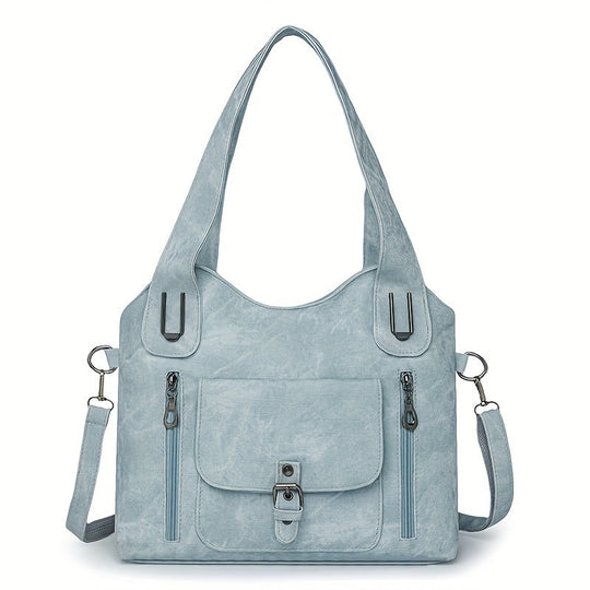 Le Charme Vintage d'Elise | Sac d'Épaule en Cuir Synthétique