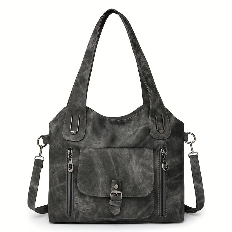 Le Charme Vintage d'Elise | Sac d'Épaule en Cuir Synthétique