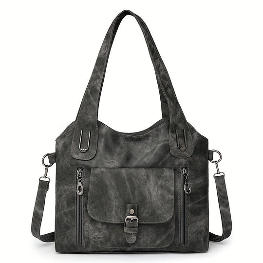 Le Charme Vintage d'Elise | Sac d'Épaule en Cuir Synthétique
