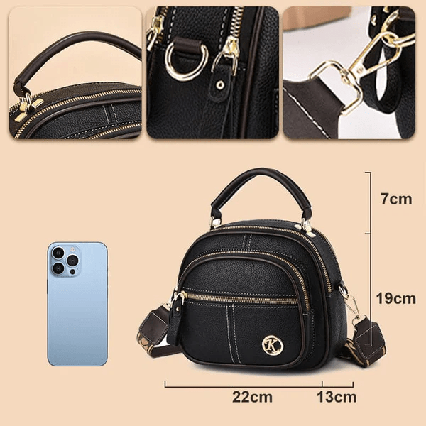Sophistication Intemporelle de Molly | Sac en Cuir Stylé avec Bandoulière