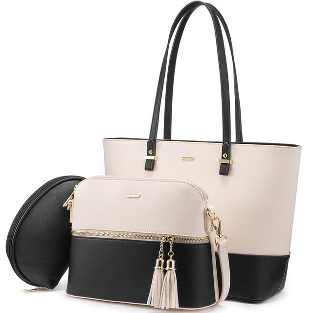 Ensemble Élégant de 3 Sacs en Cuir - Le Trio Polyvalent de Grace