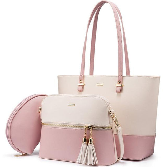 Ensemble Élégant de 3 Sacs en Cuir - Le Trio Polyvalent de Grace