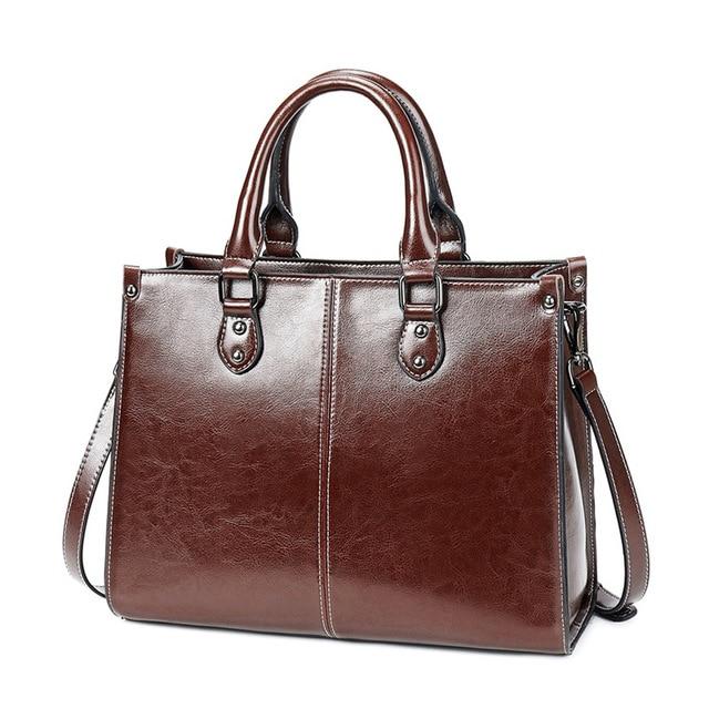 Cabas Élégant en Cuir - Classique et Fonctionnel