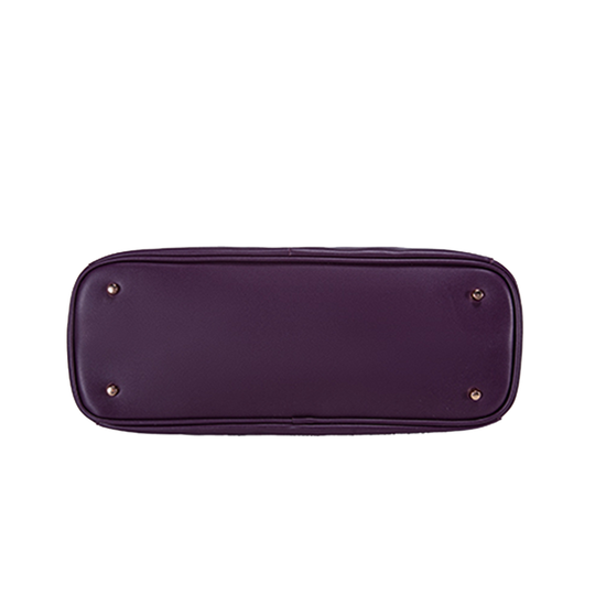 Cabas Élégant en Cuir Violet pour Ordinateur Portable